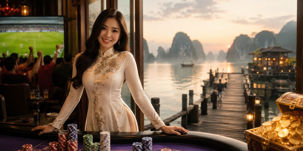 Người mẫu Việt Nam đăng ký tài khoản tại vịnh Hạ Long với khung cảnh thiên nhiên hùng vĩ