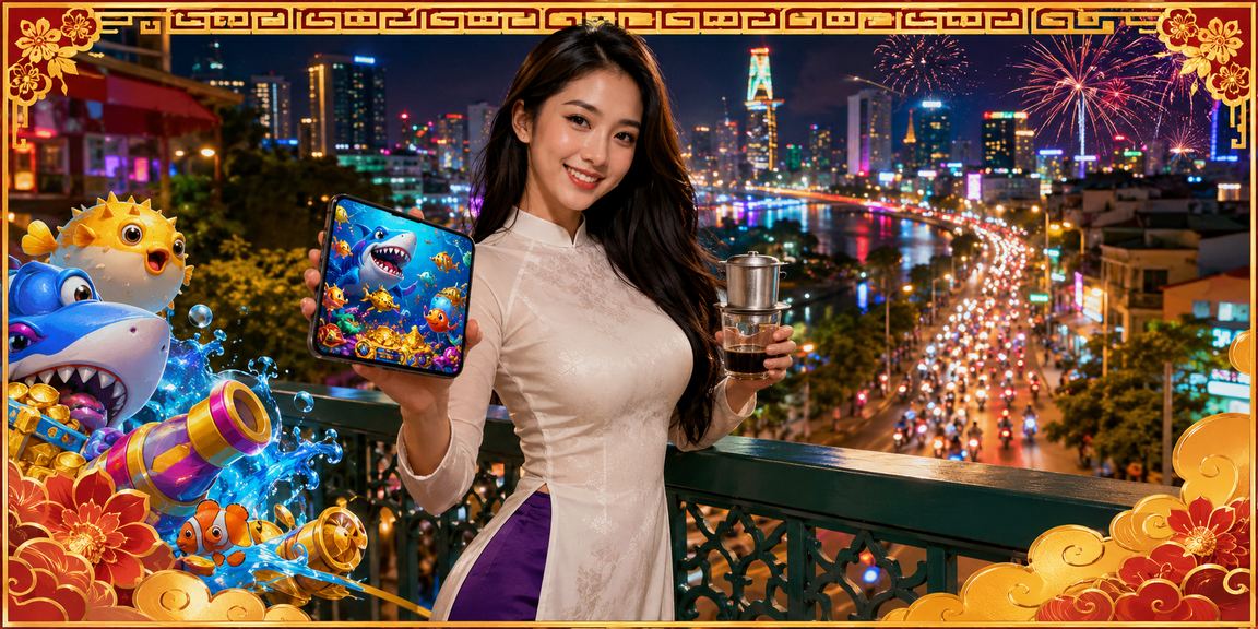 Người chơi tại TP.HCM thưởng thức cà phê và chơi Bắn Cá trực tuyến