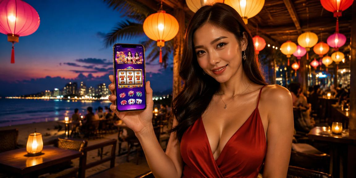 Live casino trực tuyến tối tại khu chợ đêm Hội An